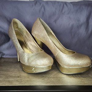 Gold Bamboo heels
